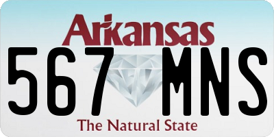AR license plate 567MNS