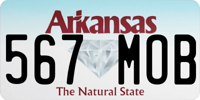 AR license plate 567MOB