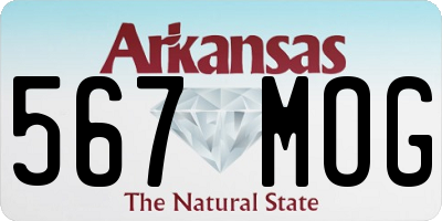 AR license plate 567MOG