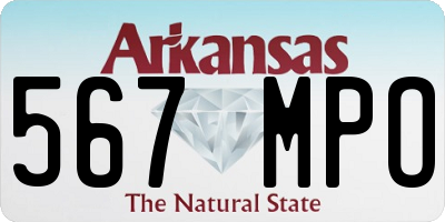 AR license plate 567MPO