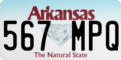 AR license plate 567MPQ
