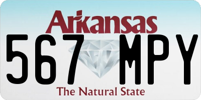 AR license plate 567MPY