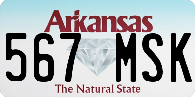 AR license plate 567MSK