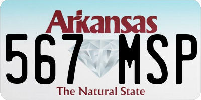 AR license plate 567MSP
