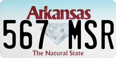AR license plate 567MSR