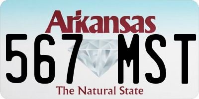 AR license plate 567MST