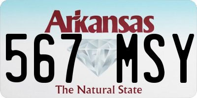 AR license plate 567MSY