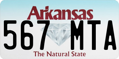 AR license plate 567MTA