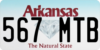AR license plate 567MTB