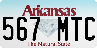 AR license plate 567MTC