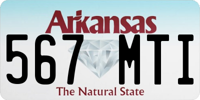 AR license plate 567MTI