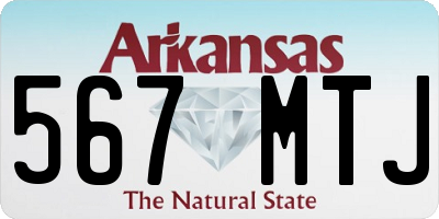 AR license plate 567MTJ
