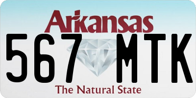 AR license plate 567MTK