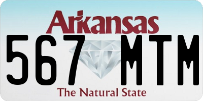 AR license plate 567MTM