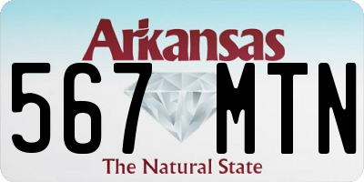 AR license plate 567MTN