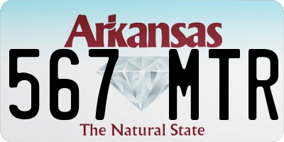 AR license plate 567MTR