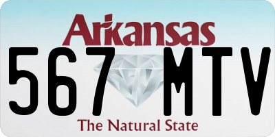 AR license plate 567MTV