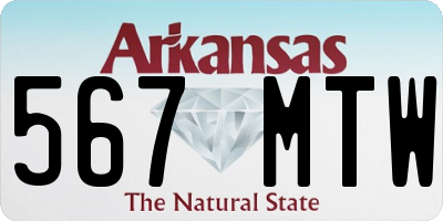 AR license plate 567MTW