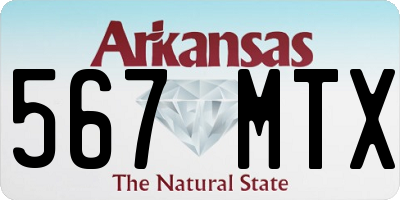AR license plate 567MTX