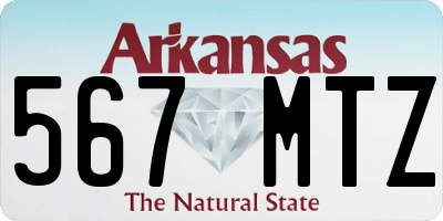 AR license plate 567MTZ