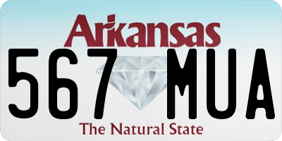 AR license plate 567MUA
