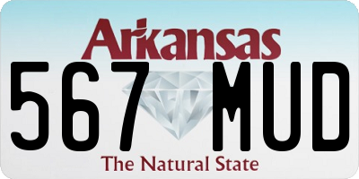 AR license plate 567MUD