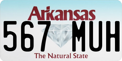 AR license plate 567MUH