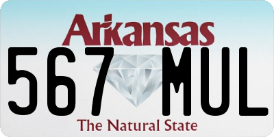 AR license plate 567MUL