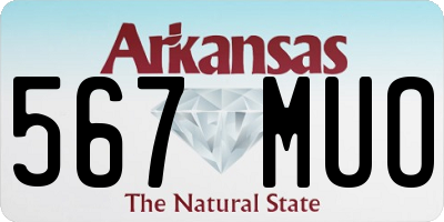 AR license plate 567MUO