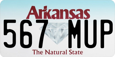 AR license plate 567MUP