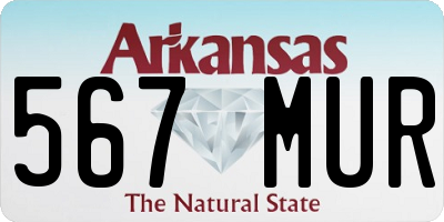 AR license plate 567MUR