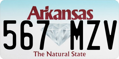 AR license plate 567MZV