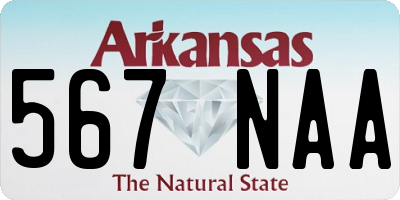 AR license plate 567NAA