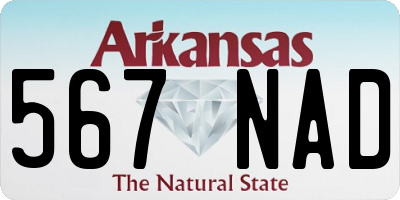 AR license plate 567NAD