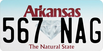AR license plate 567NAG