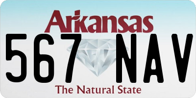 AR license plate 567NAV