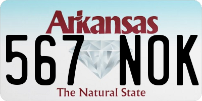 AR license plate 567NOK