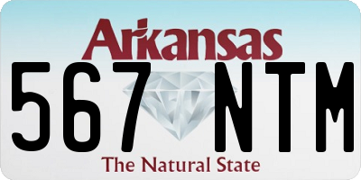 AR license plate 567NTM