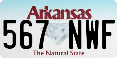 AR license plate 567NWF