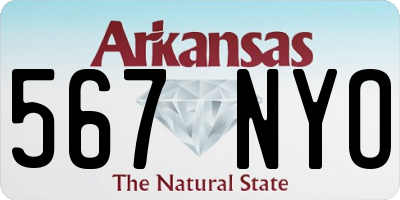 AR license plate 567NYO