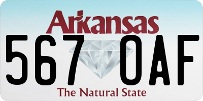 AR license plate 567OAF