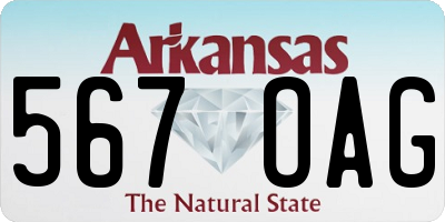 AR license plate 567OAG
