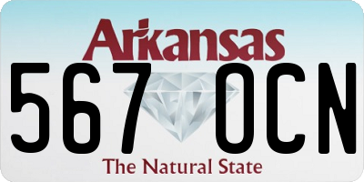 AR license plate 567OCN