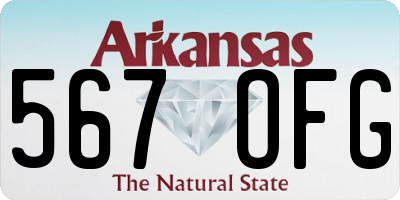 AR license plate 567OFG