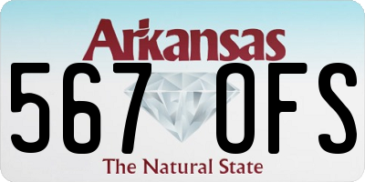 AR license plate 567OFS