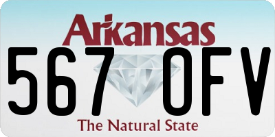 AR license plate 567OFV