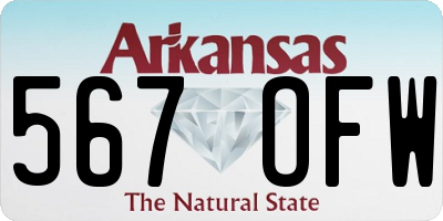 AR license plate 567OFW