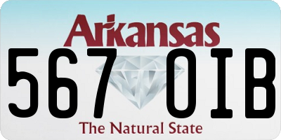 AR license plate 567OIB