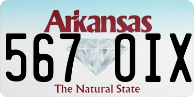AR license plate 567OIX