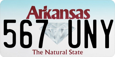AR license plate 567UNY